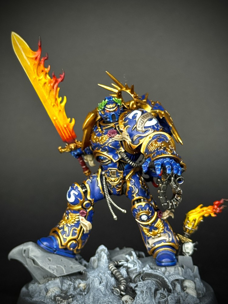 Papa Smurf - Ultramarines - 40k, painted miniature by Ray Larose