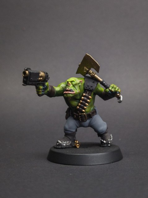How I paint an Ork, stage 4: Basecoats