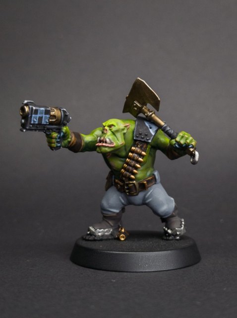 How I paint an Ork, stage 8: Checks