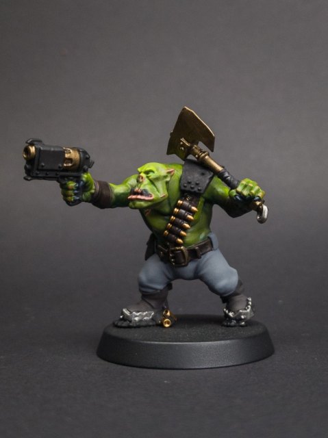 How I paint an Ork, stage 5: Shade