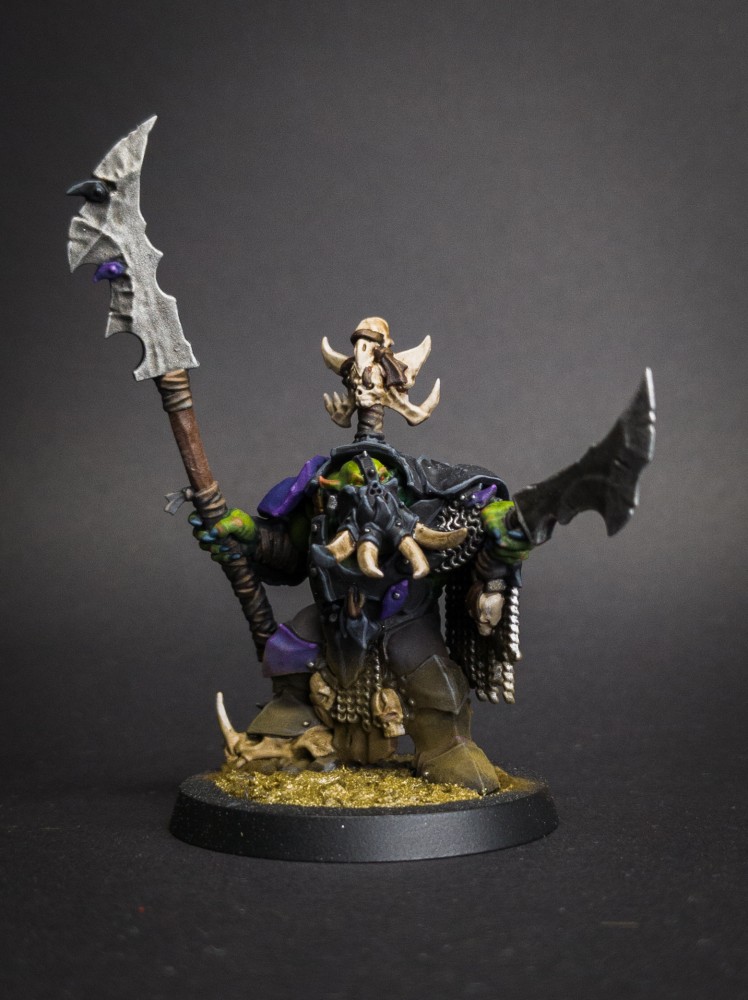 Ardboy Big Boss - Orruks - AoS, painted miniature by Ray Larose