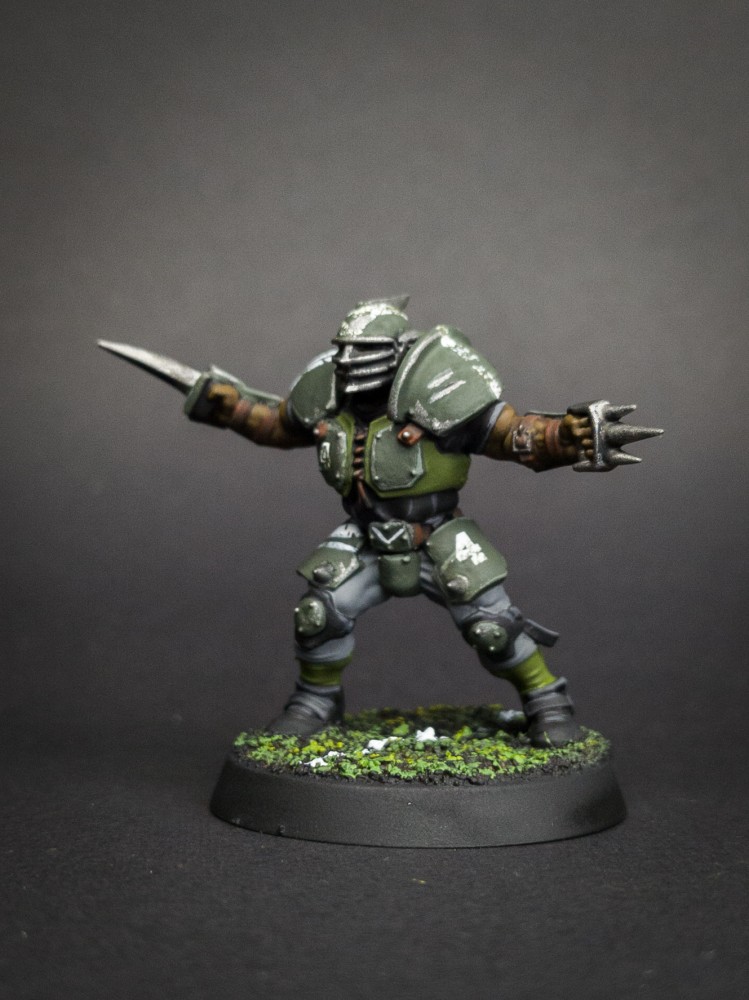 Reikland Reavers - Humans - Blood Bowl, painted miniature by Ray Larose