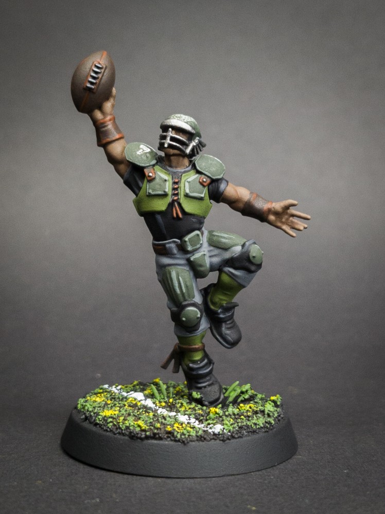 Gruntled Greens - Humans - Blood Bowl, painted miniature by Ray Larose